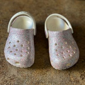 Toddler glitter crocs